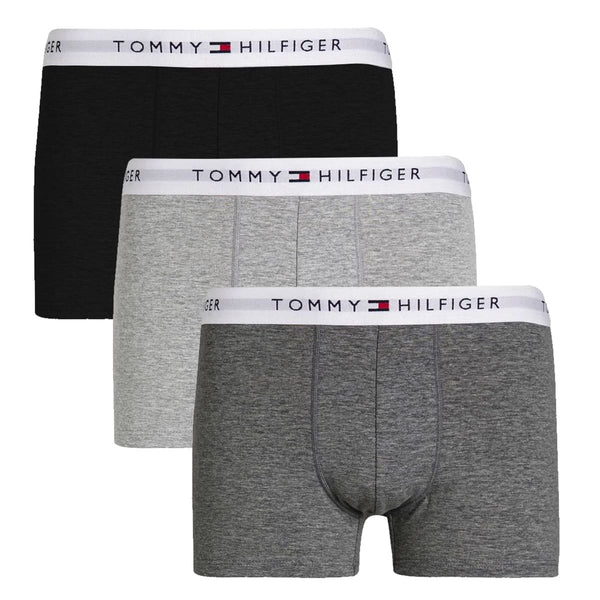 Kit 3 Trunk Tommy Hilfiger Cotton Stretch Grey Heather