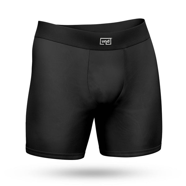Cueca Boxer Long Antimicrobiana UND Preta - Black Edition