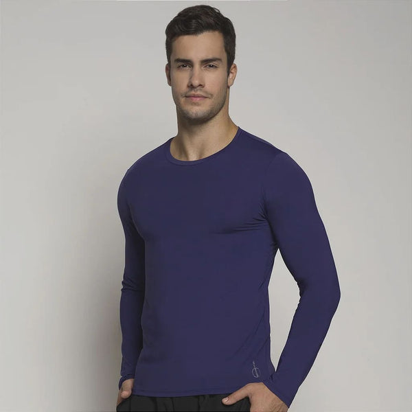 Camiseta Manga Longa com Proteção UV50+ Selene Azul Marinho