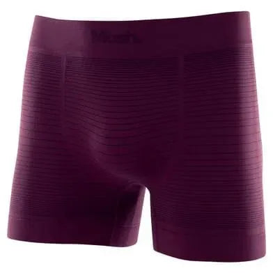 Cueca Boxer Sem Costura Mash Poliamida Bordô Listrada