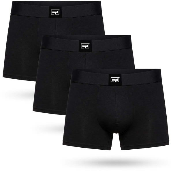 Kit 3 Cuecas Boxer Cotton Classic UND Pretas