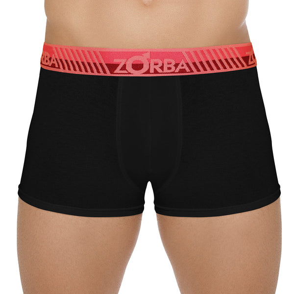 Cueca Boxer Zorba Cor Algodão Preta / Vermelha