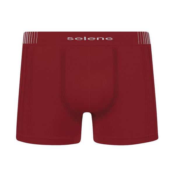 Cueca Boxer Plus Size Selene Linie Poliamida Sem Costura Bordô