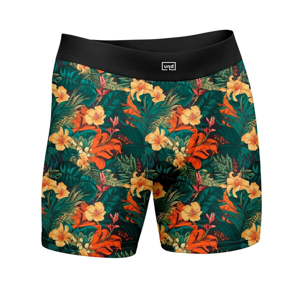 Cueca Boxer Long Estampa Digital UND Flowers