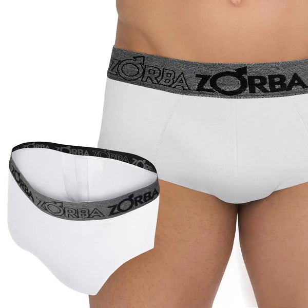 Cueca Slip Zorba Algodão Suporte Anatômico Branco