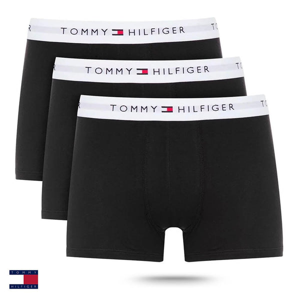 Kit 3 Trunk Black White Algodão Tommy Hilfiger