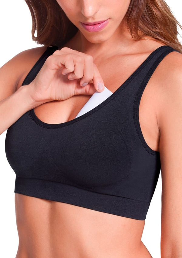 Top Touch+ sem Aro com Bojo Removível Loba Preto 41902